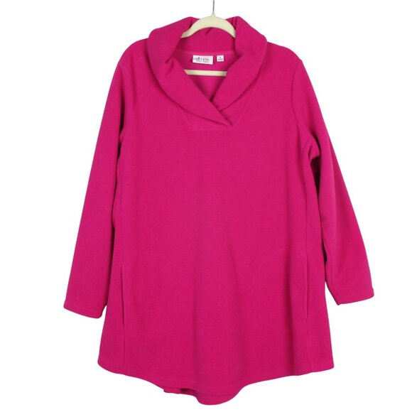 D & Co. Pullover Collar Fleece Pullover Womens Size 1X Long Sleeves SET OF 2 - Picture 3 of 9